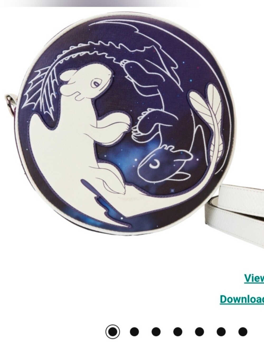 How to Train Your Dragon Round Light & Night Fury Crossbody- Glows In The Dark